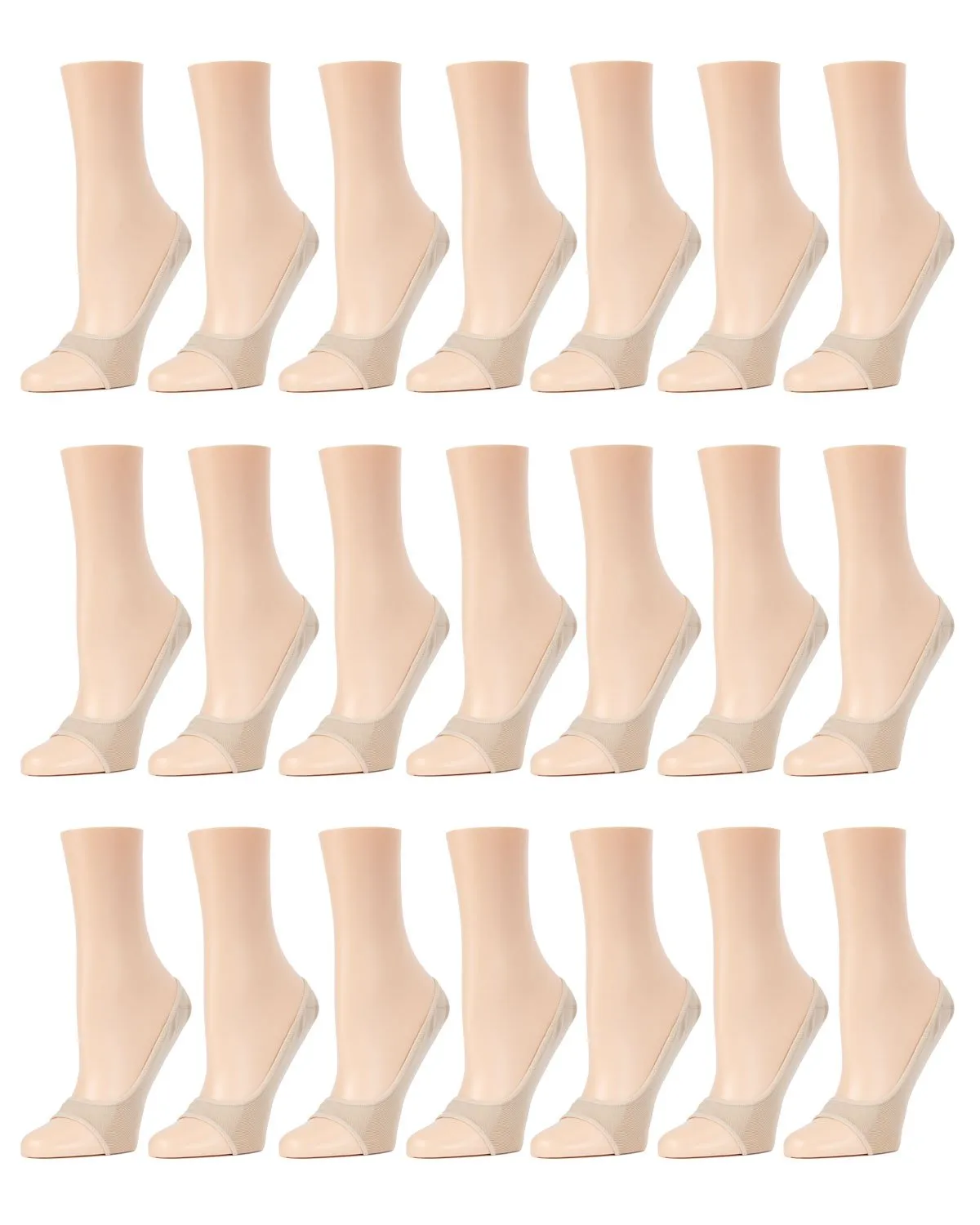 No-Show Micro Liner Open Toe 21 Pack