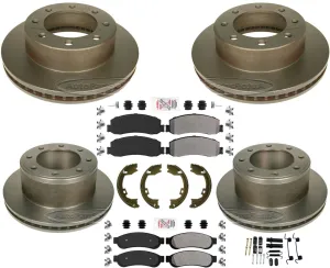 Off Road Performance Carbon Disc Brake Rotors Brake Pads for 08-12 Ford F250 4x4