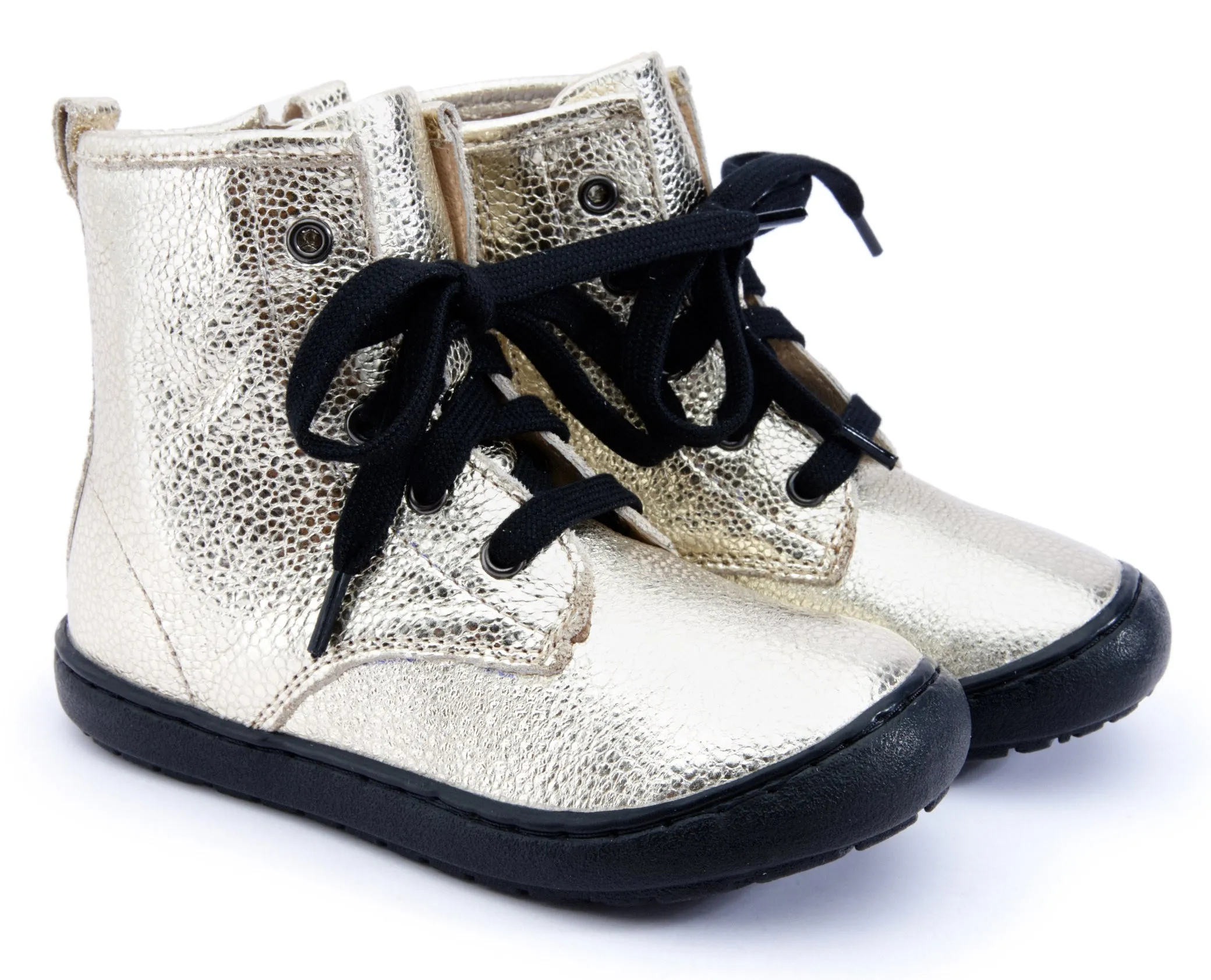 Old Soles Boy's & Girl's 9005 Swagger High Top Lace Sneaker Boots - Gold Pebble