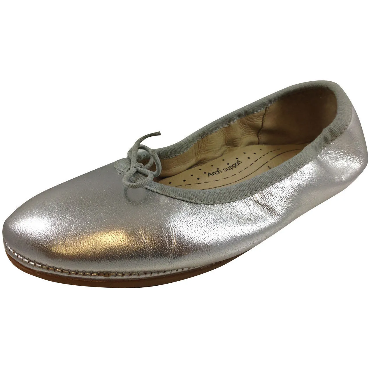 Old Soles Girl's 600 Silver Cruise Ballet Flat