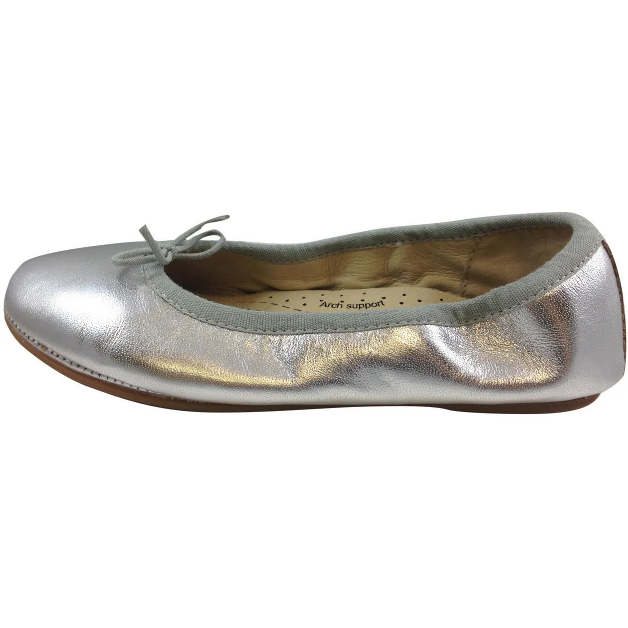 Old Soles Girl's 600 Silver Cruise Ballet Flat