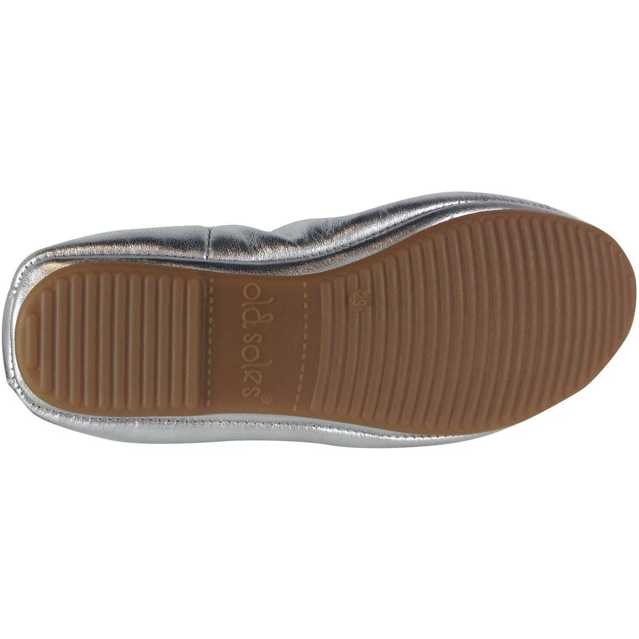 Old Soles Girl's 600 Silver Cruise Ballet Flat