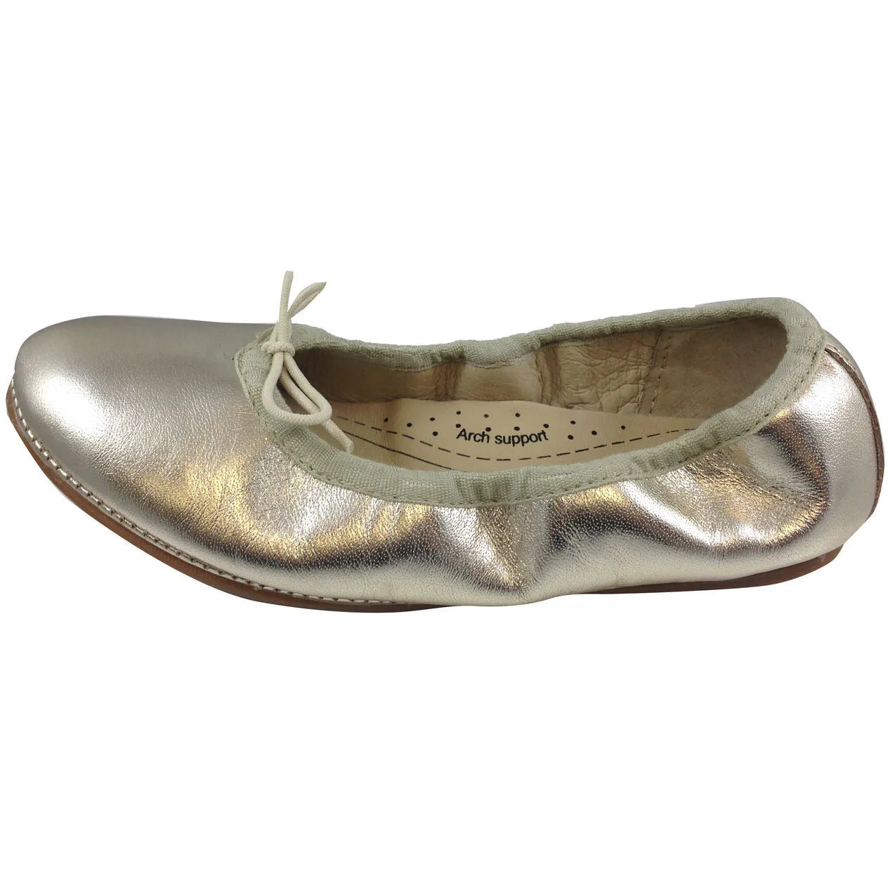 Old Soles Girl's Gold Cruise Ballet Flat