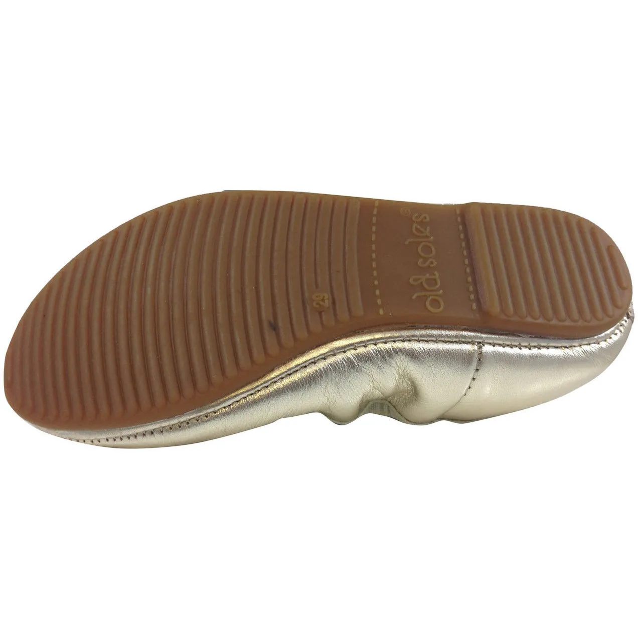 Old Soles Girl's Gold Cruise Ballet Flat