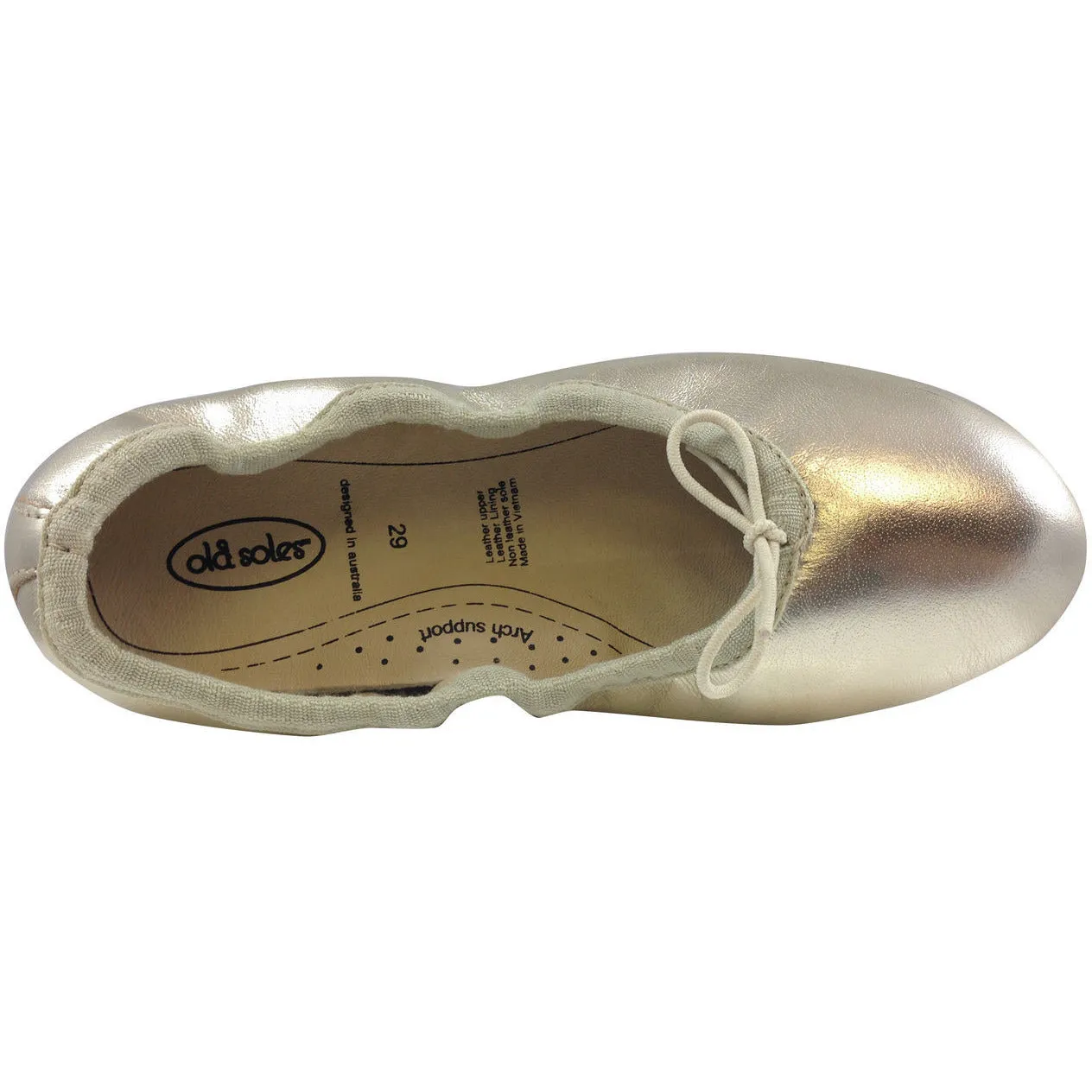 Old Soles Girl's Gold Cruise Ballet Flat