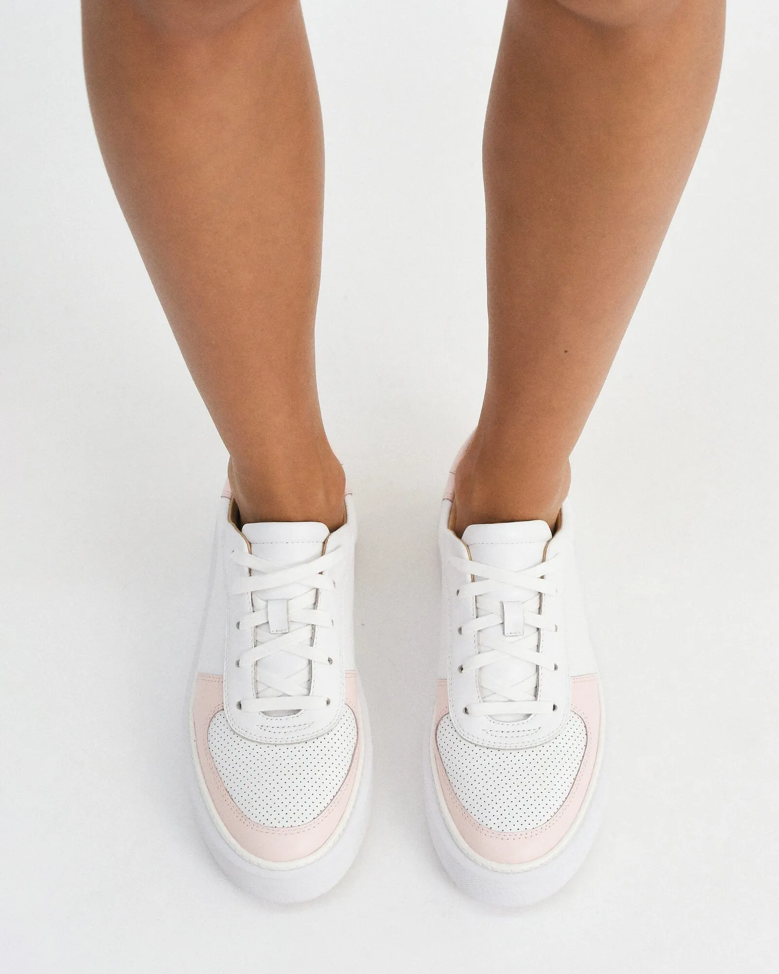 OTTO SNEAKERS WHITE SOFT PINK LEATHER