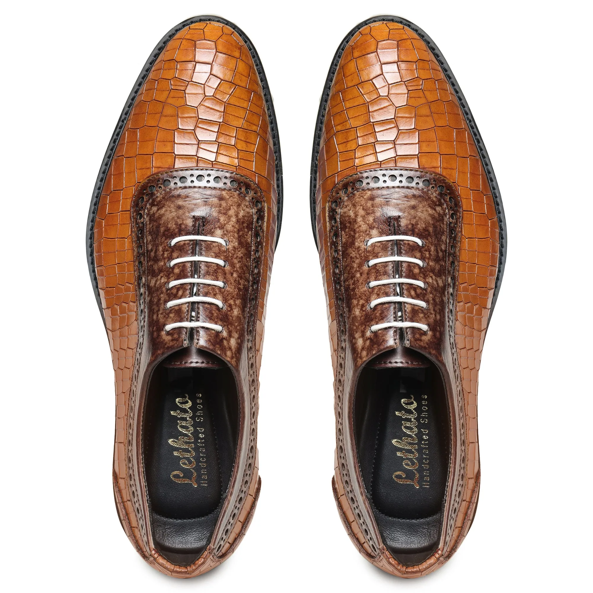 Oxford Sneakers- Croc Tan & Brown