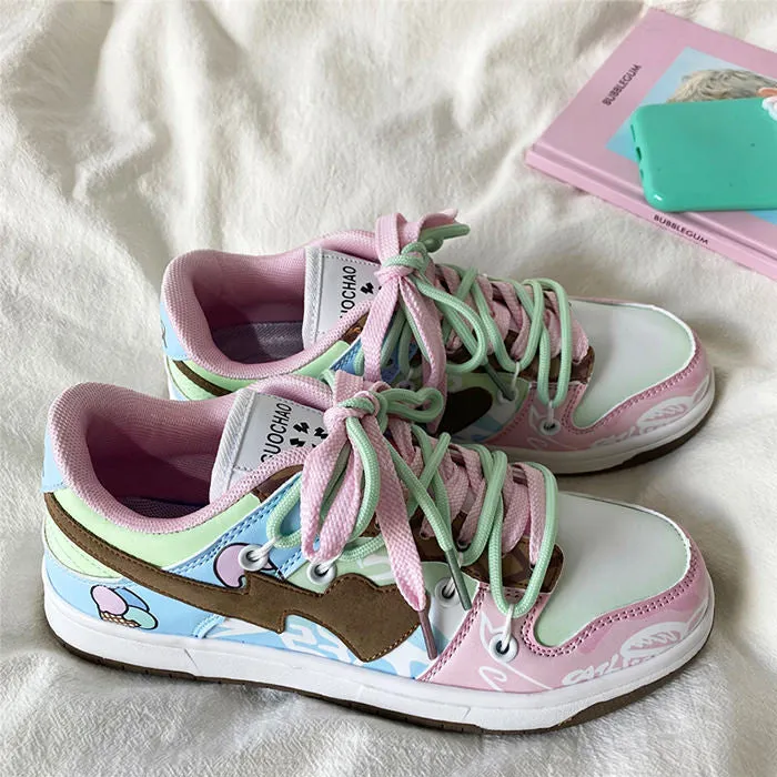 Pastel Heart Aesthetic Sneakers