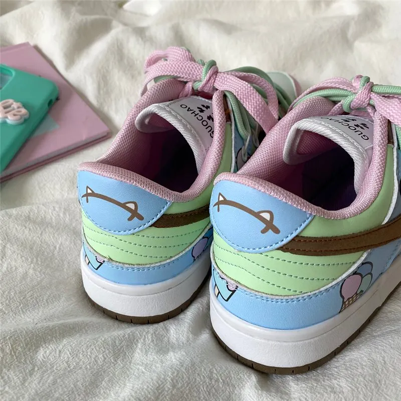 Pastel Heart Aesthetic Sneakers