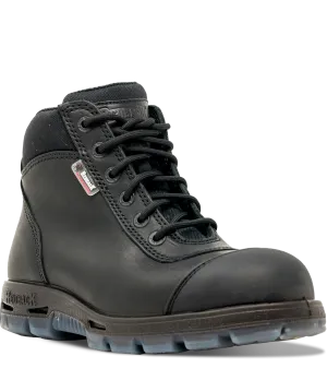 Redback Boots | Black Cobar Lace/Zip up Safety Boots (USCBZS)