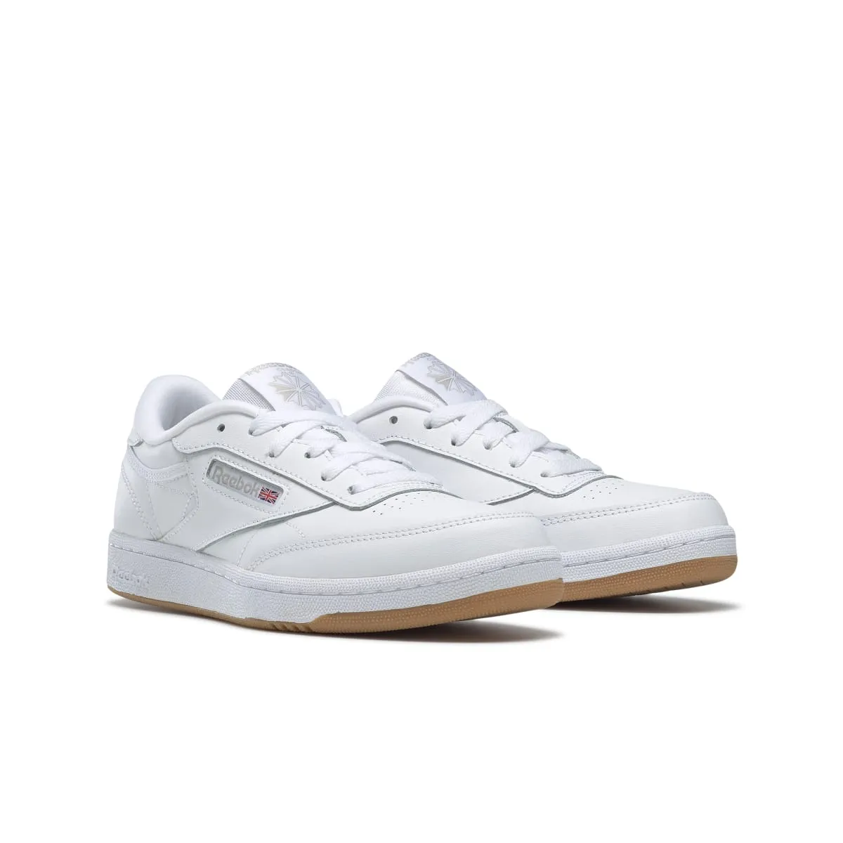 REEBOK CN5646 CLUB C JR'S (Medium) White/Gum Leather Lifestyle Shoes