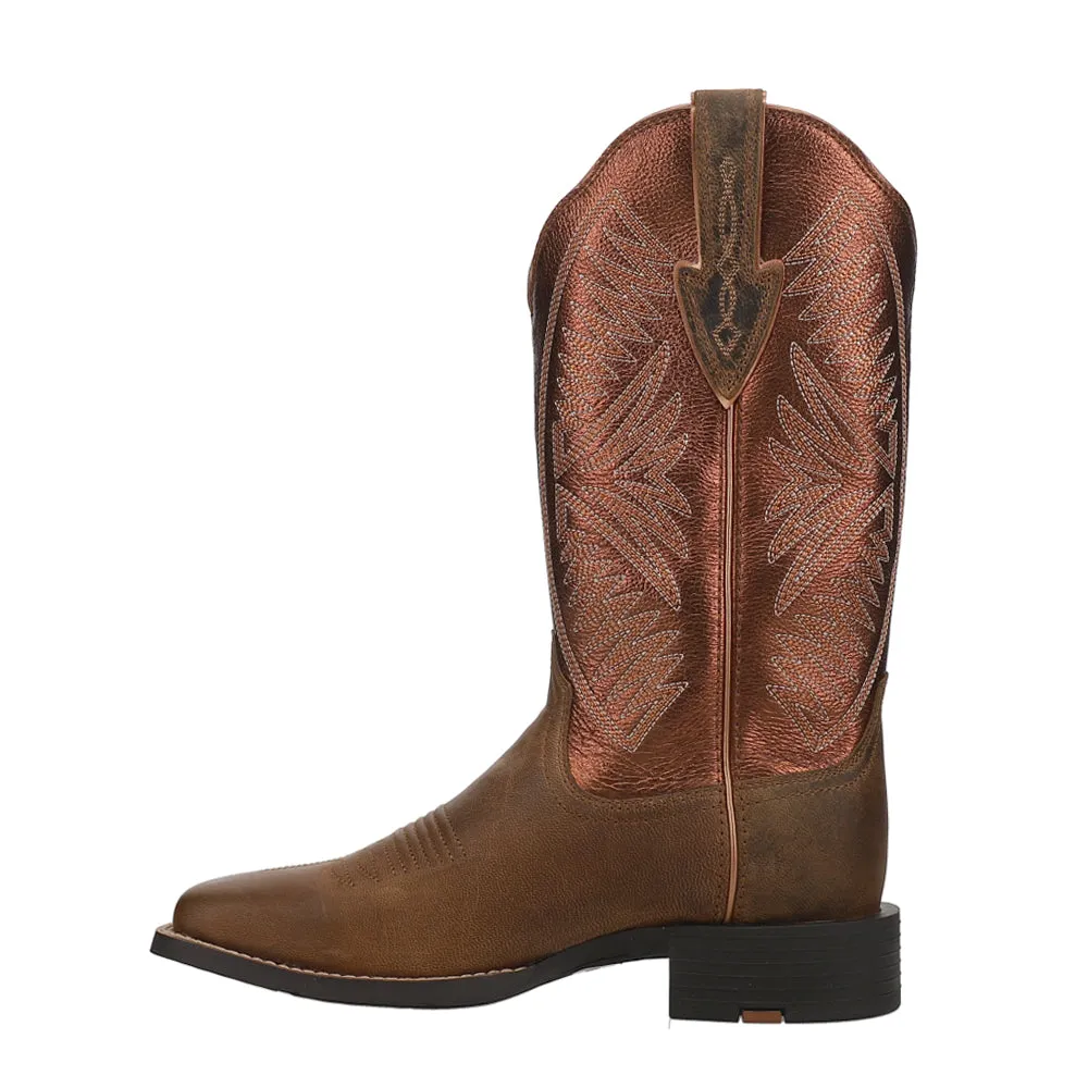 Round Up Ruidoso Embroidery Square Toe Cowboy Boots