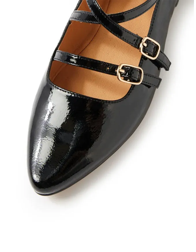 Sabecca Black Patent Flats