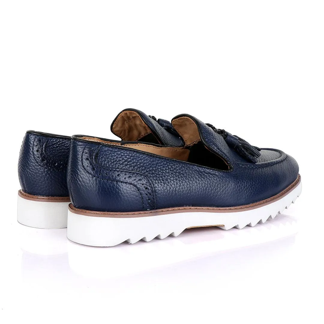 Salvatore Ferragamo Double Tassel Loafers-Blue