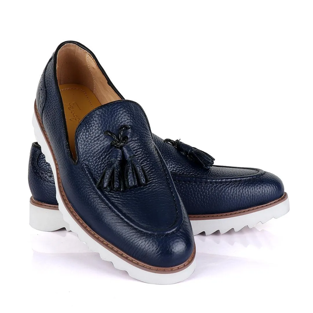 Salvatore Ferragamo Double Tassel Loafers-Blue