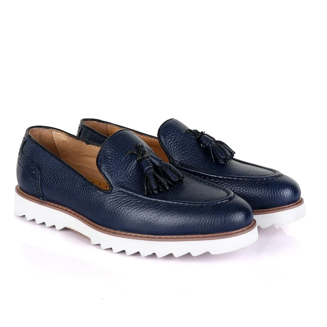 Salvatore Ferragamo Double Tassel Loafers-Blue