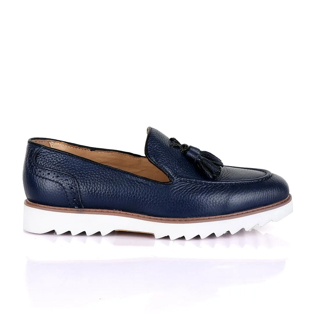 Salvatore Ferragamo Double Tassel Loafers-Blue