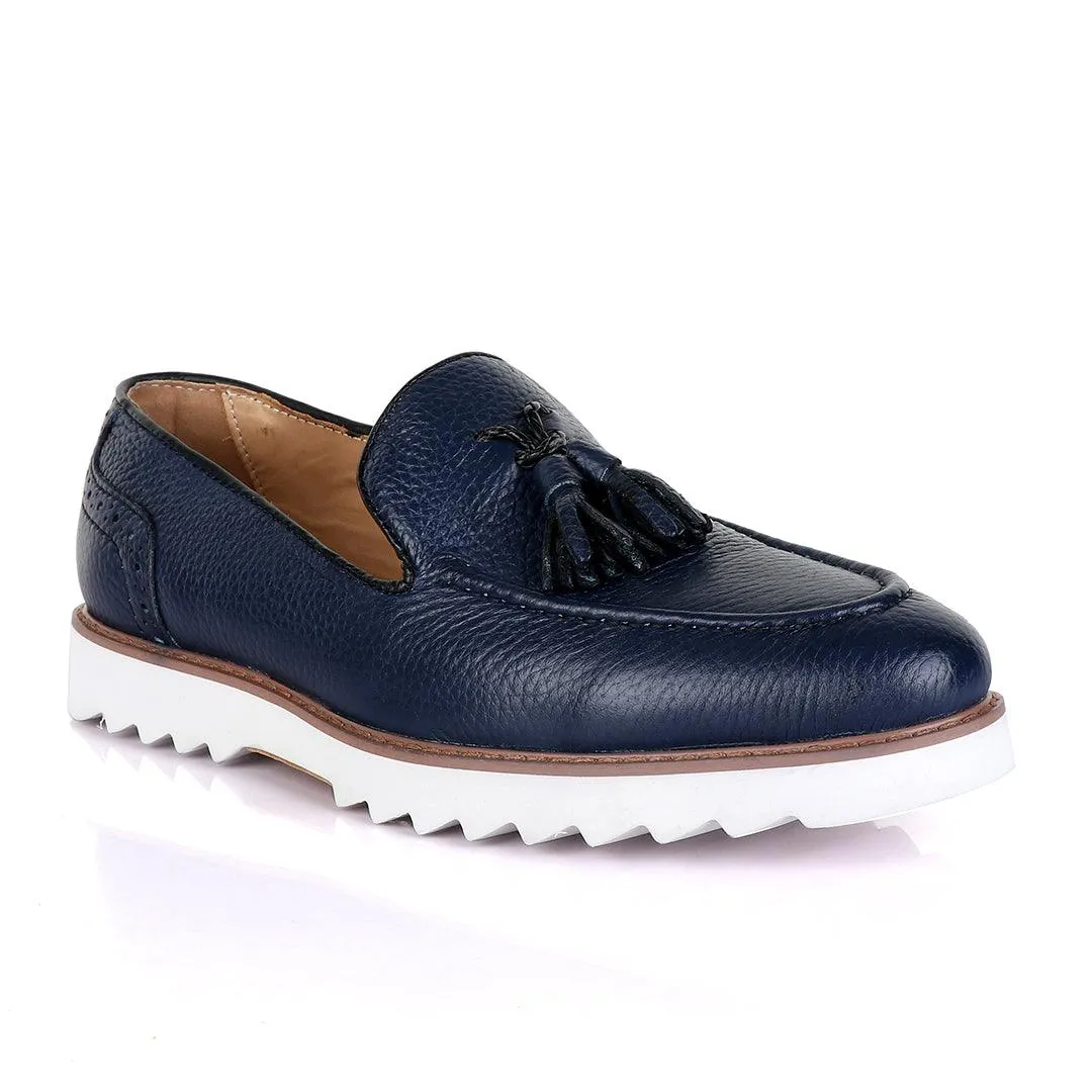 Salvatore Ferragamo Double Tassel Loafers-Blue