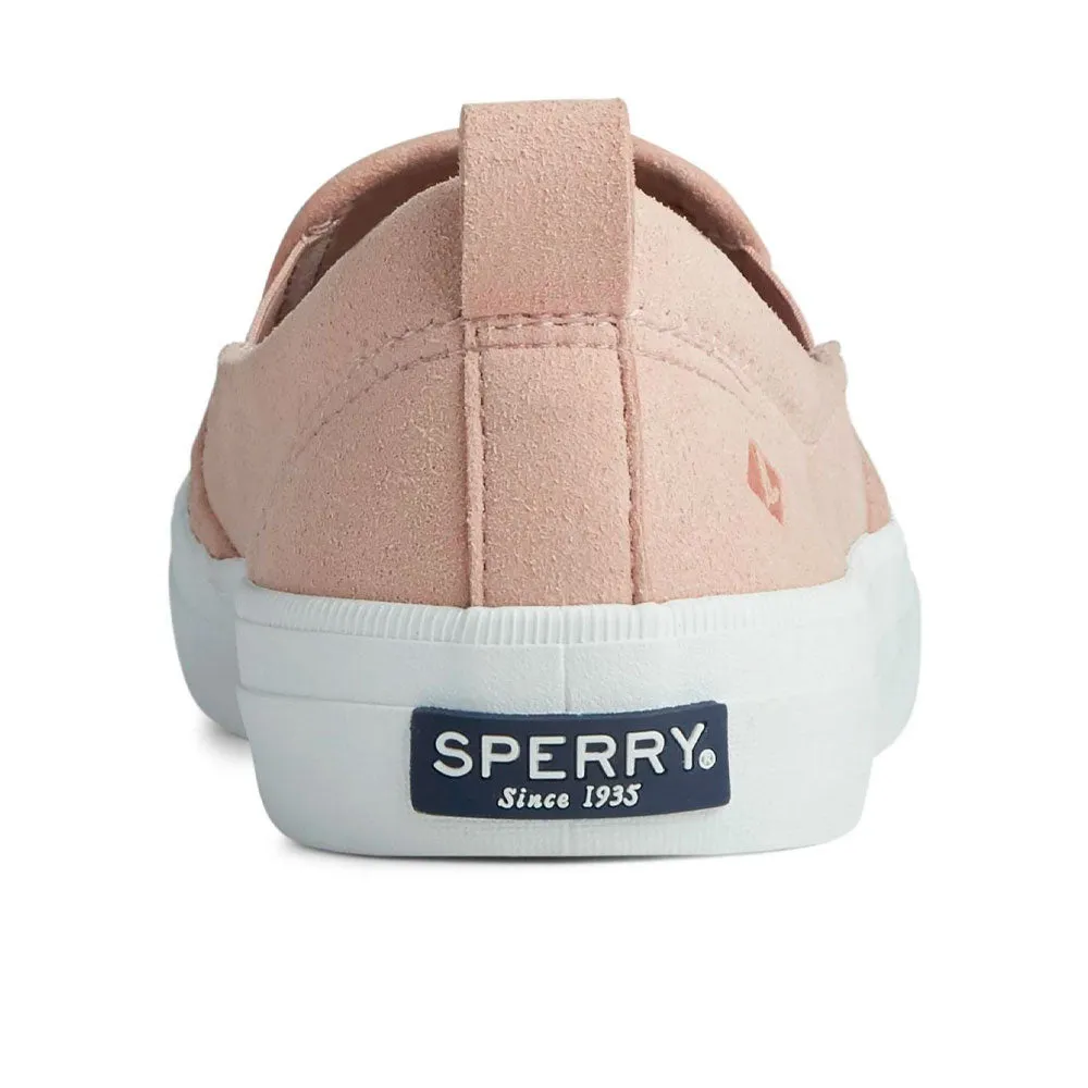 Sperry Women's Crest Twin Gore Leather Wave Perforated Sneaker- Peach