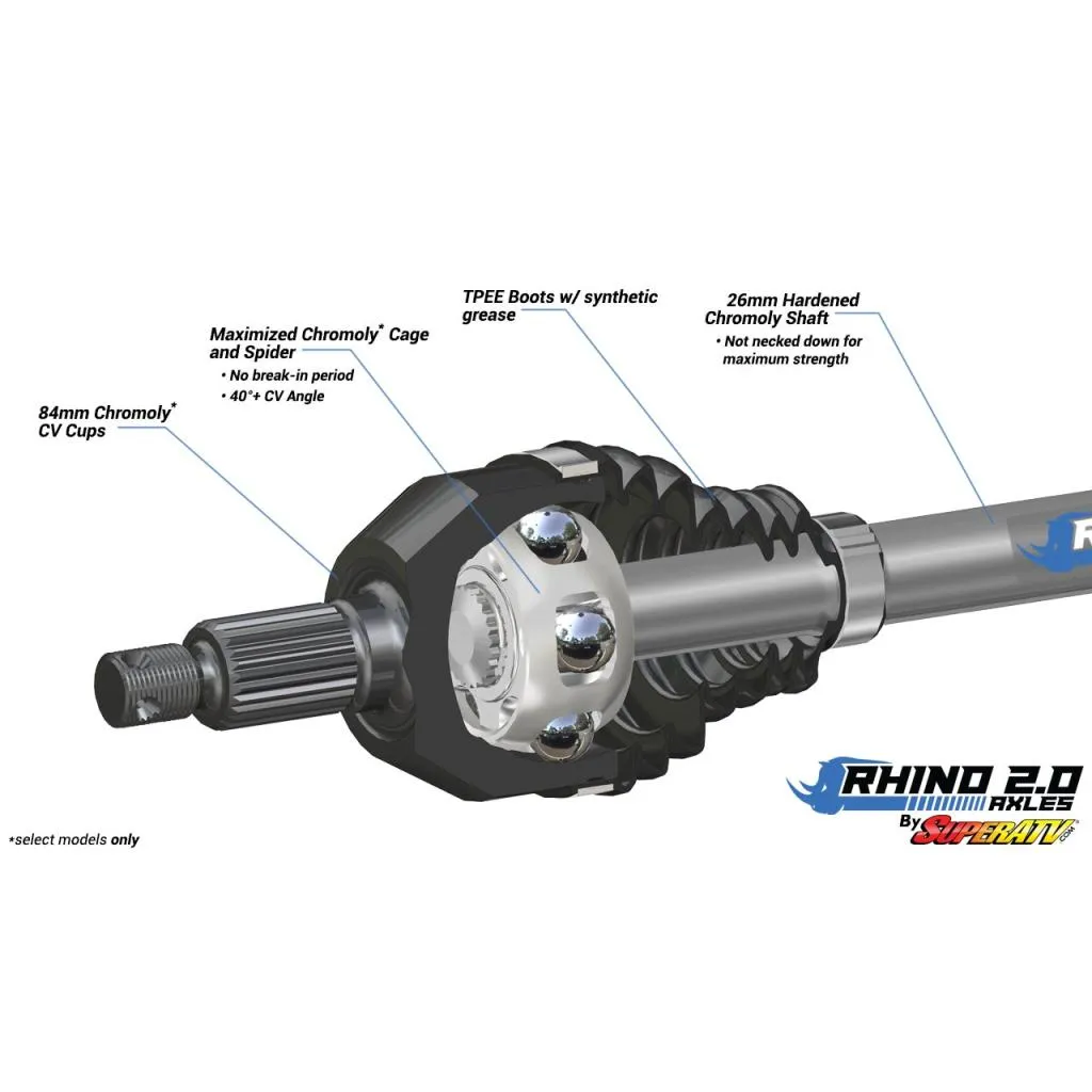 SuperATV Can-Am Maverick Heavy-Duty Axle-Rhino 2.0