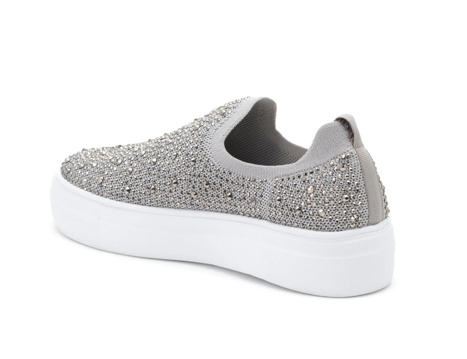 Swank Sneakers | Grey Crystals