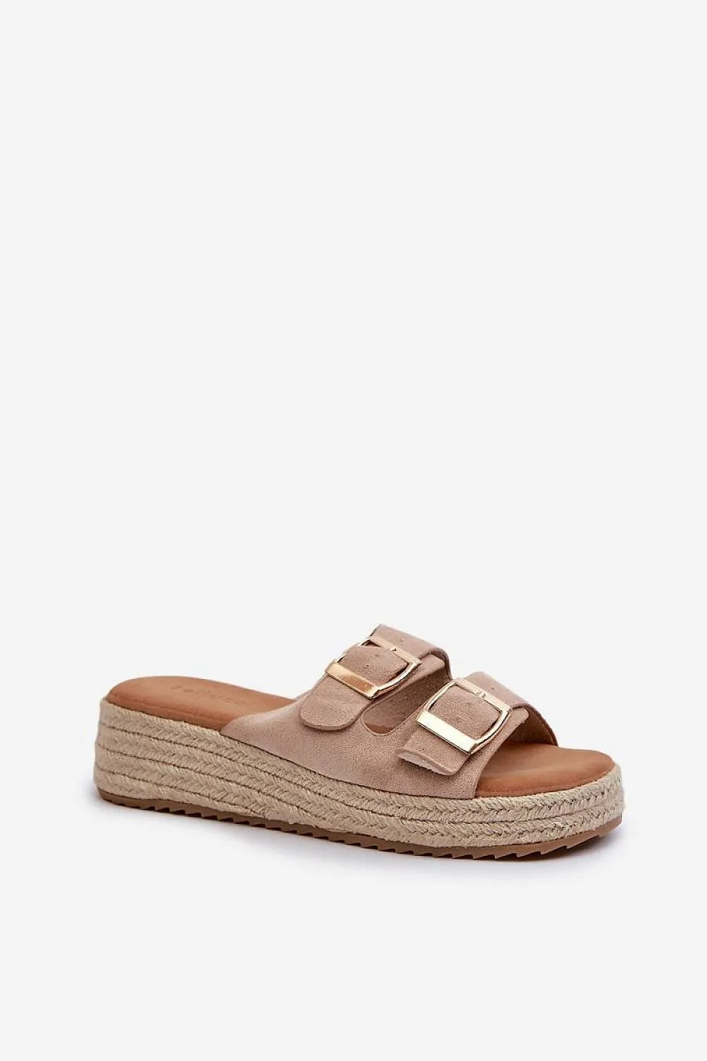 TEEK - Double Buckle Strap Straw Sole Sandals