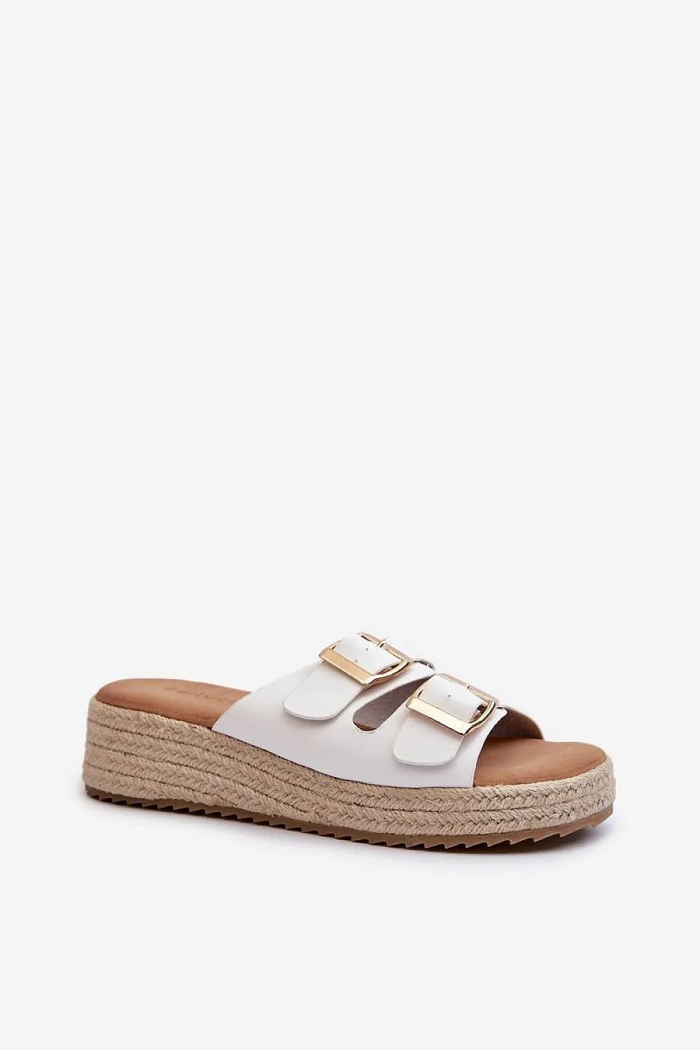 TEEK - Double Buckle Strap Straw Sole Sandals