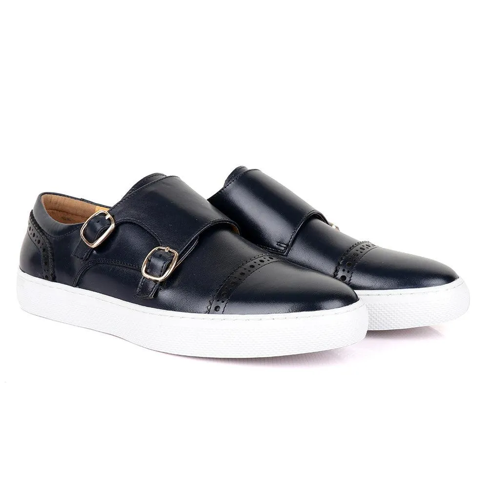 Terry Taylors Double Strap Blue Leather Sneaker Shoe