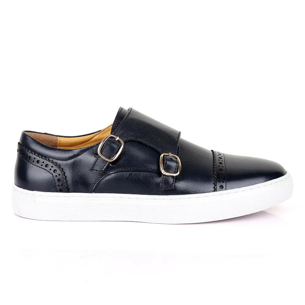 Terry Taylors Double Strap Blue Leather Sneaker Shoe