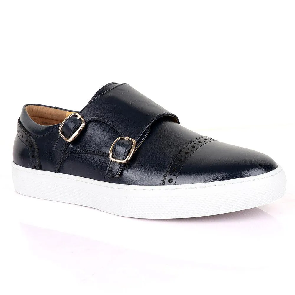 Terry Taylors Double Strap Blue Leather Sneaker Shoe