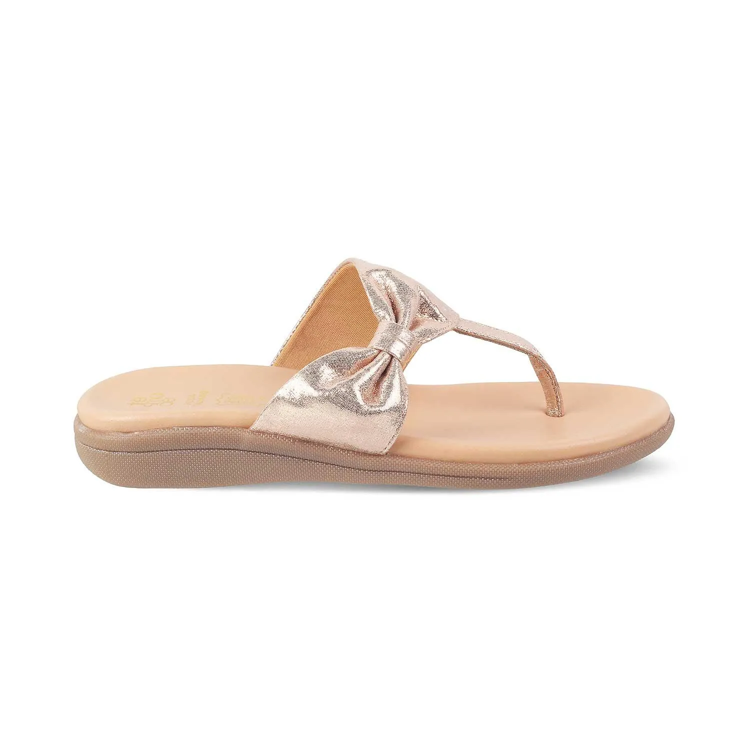 The Bow 2 Champagne Women's Casual Flats Tresmode