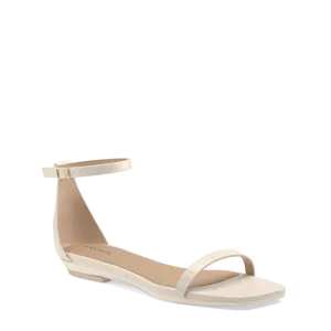 The Gigi - Ivory Crocodile Flat