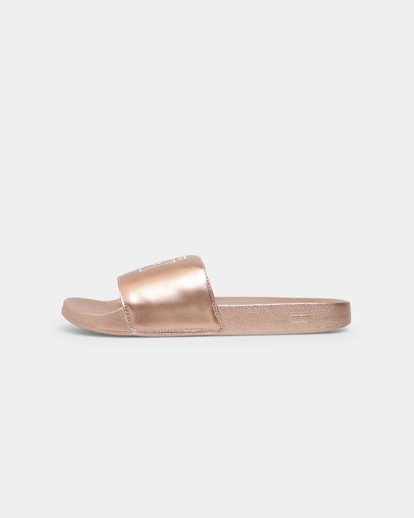 Tommy Jeans Women's Mono Metallic Pool Slides Rose Gold