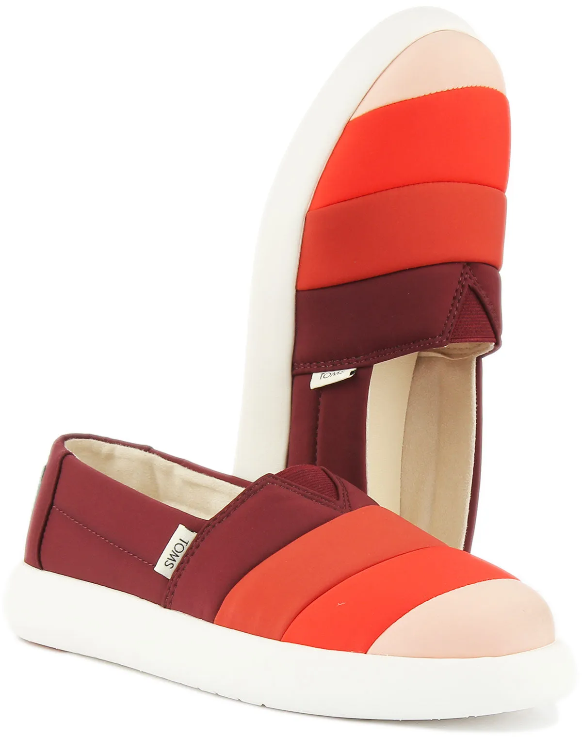 Toms Alpargata Mallow Shoes In Red Gradiant For Women