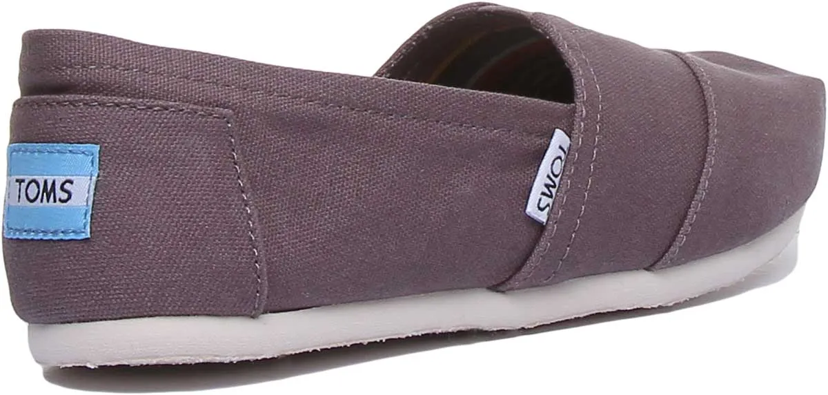 Toms Classic Slip On In Grey