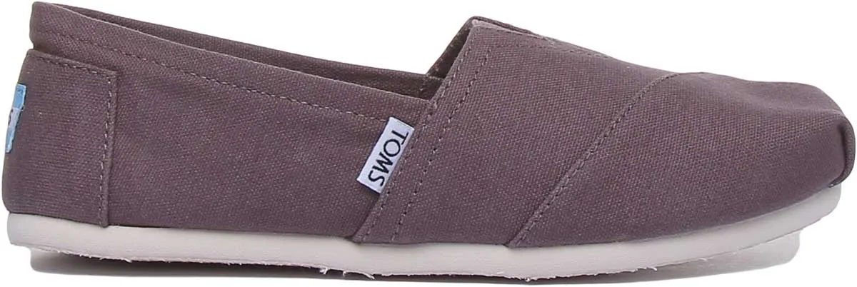 Toms Classic Slip On In Grey