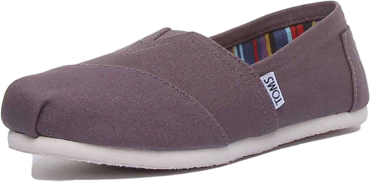 Toms Classic Slip On In Grey