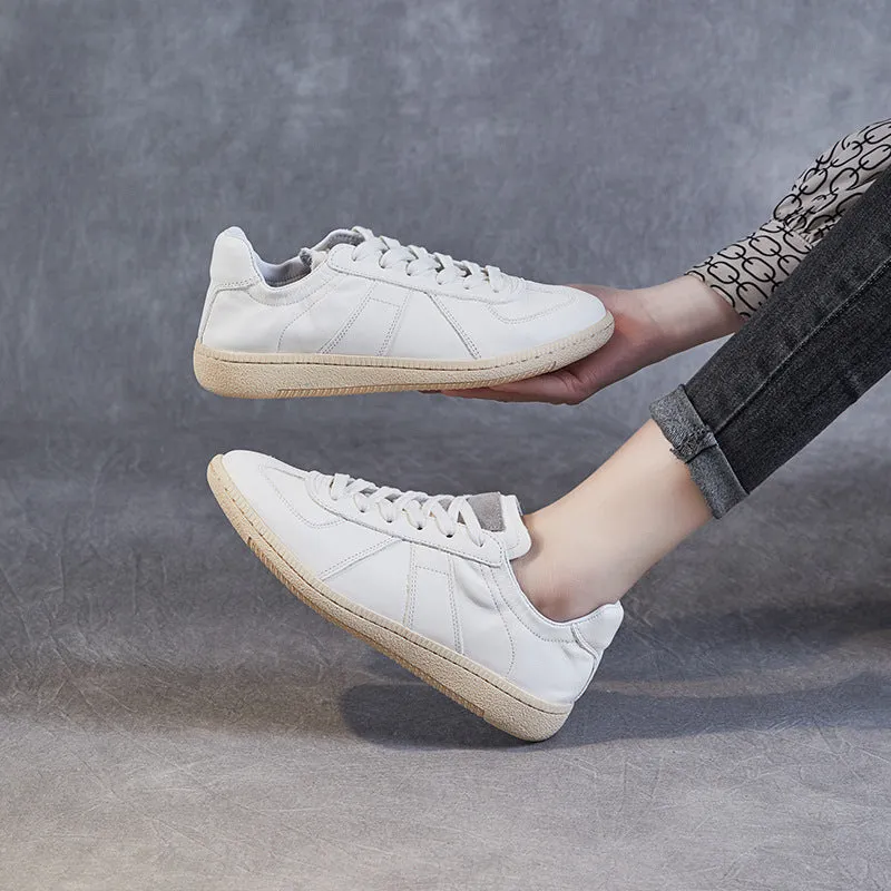 Women Fashion Soft Leather Casual Sneakers