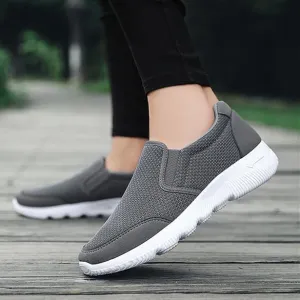 Women soft flat slip on best walking sneakers