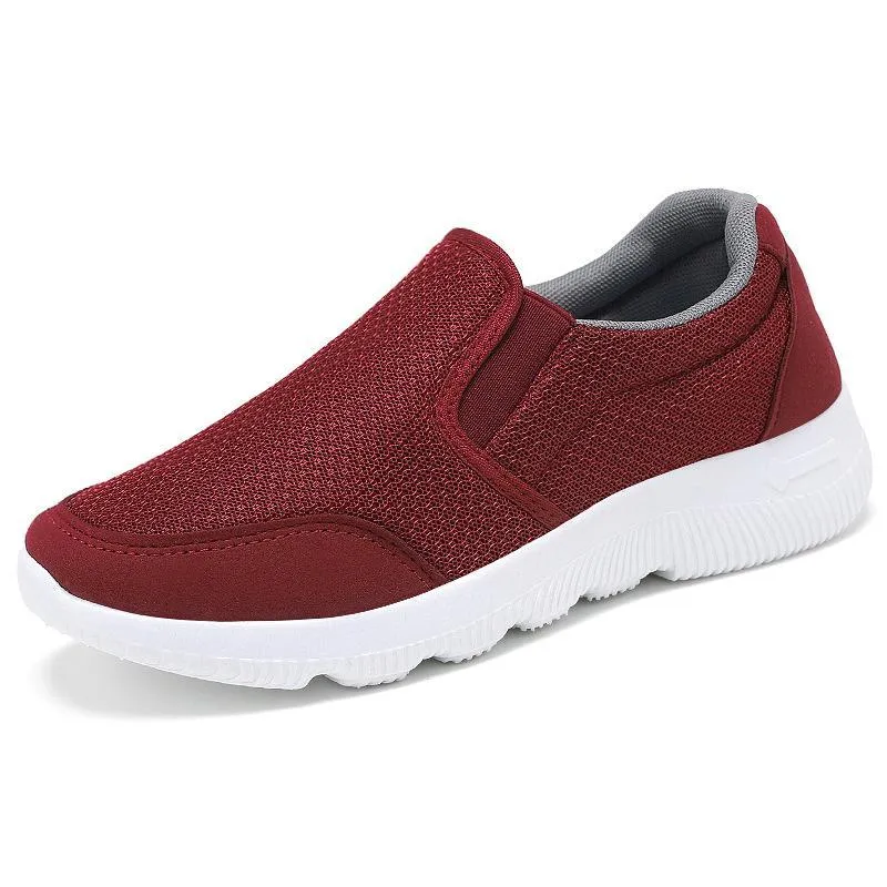 Women soft flat slip on best walking sneakers