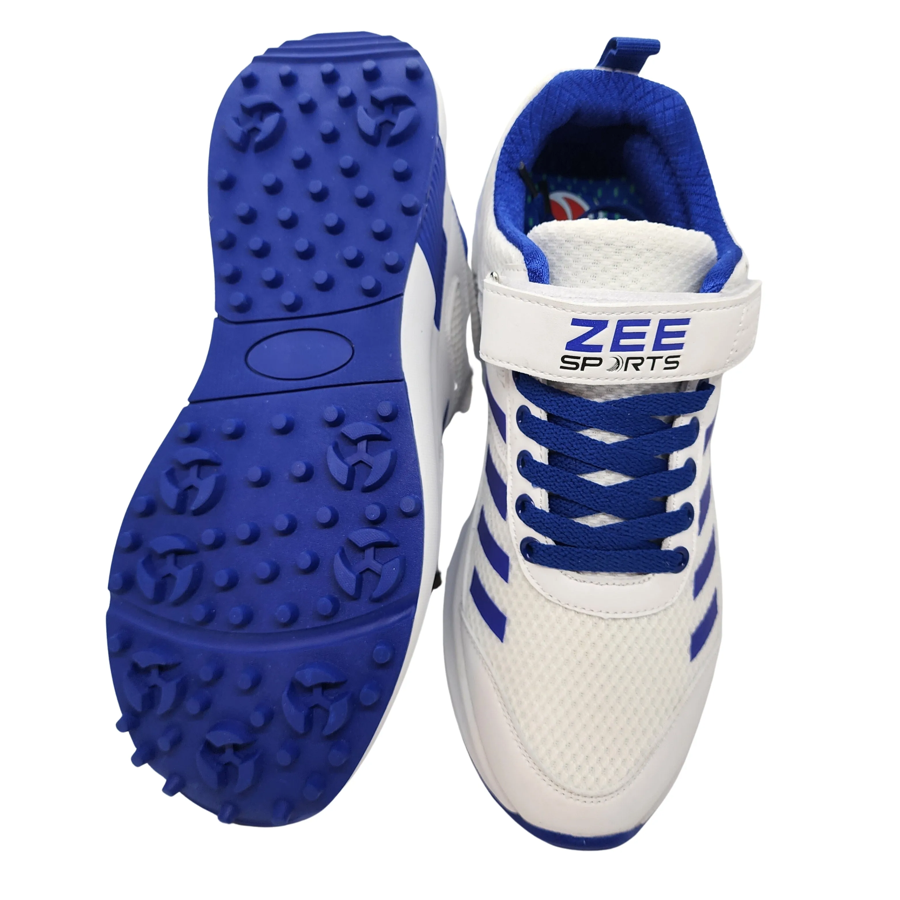 Zee Sports Cricket Shoe Allrounder Rubber Spikes W Additional Gel Non Slip Insoles